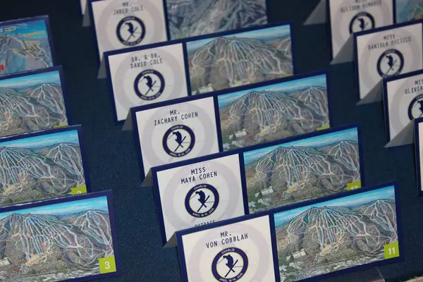 Ski Themed Ticket Place Cards