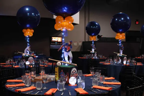 Mets Themed Bar Mitzvah Centerpieces