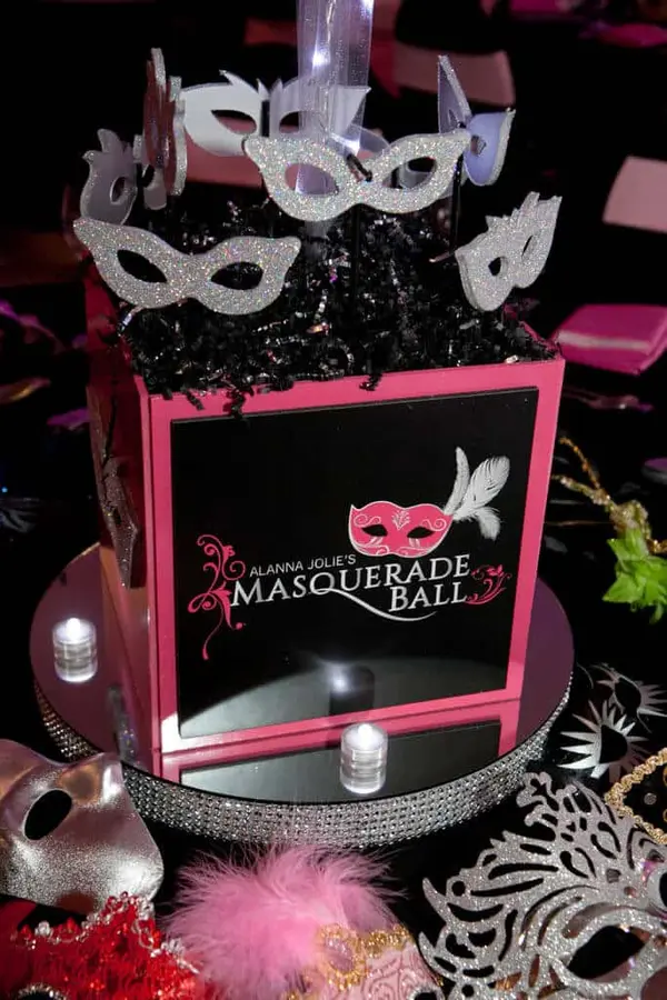 Masquerade Themed Photo Cube