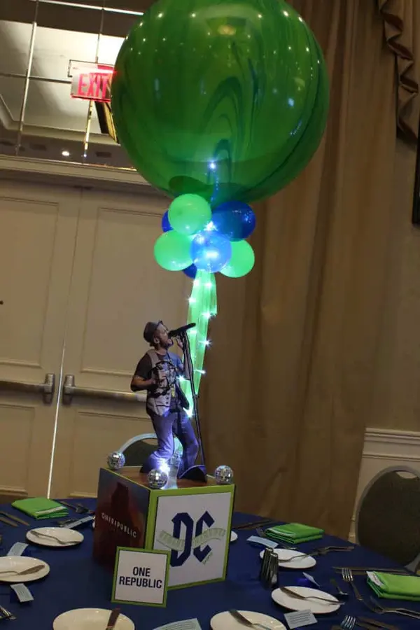 Music Themed Photo Cube Centerpiece