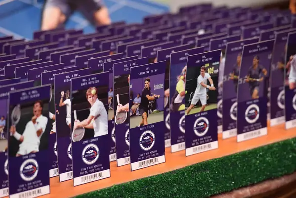 Tennis Ticket Place Cards