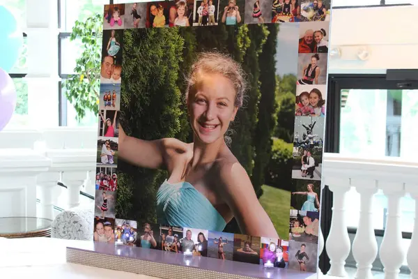 Photo Collage Seating Card Display