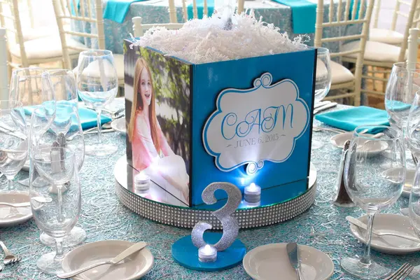 Bat Mitzvah Cube Centerpiece