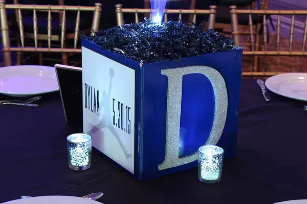 Bar Mitzvah Cube Centerpiece