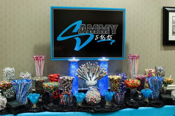 Bar Mitzvah Candy Bar Setup