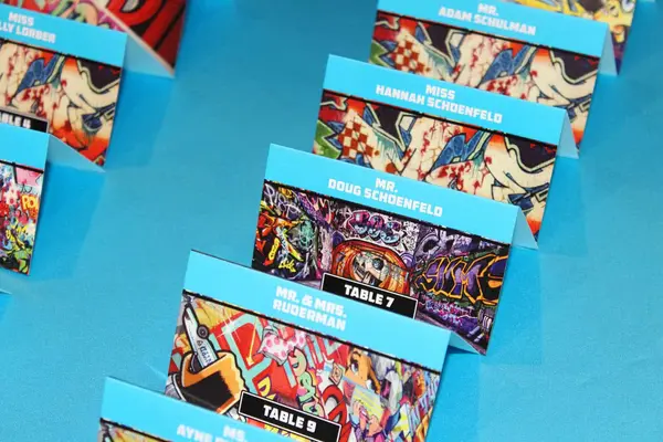 Graffiti Themed Place Cards