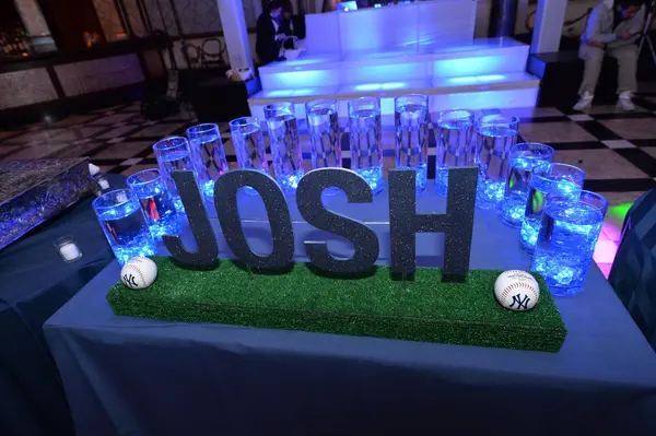 Baseball Themed Candle Lighting Display