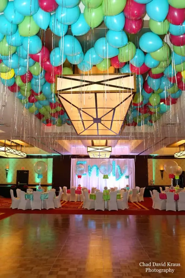 Multi-Colored Ceiling Balloons