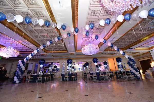 Navy and White Balloon Gazebo