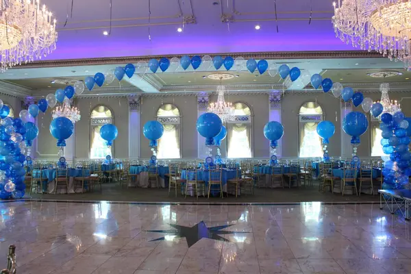 Turquoise and Royal Blue Balloon Gazebo