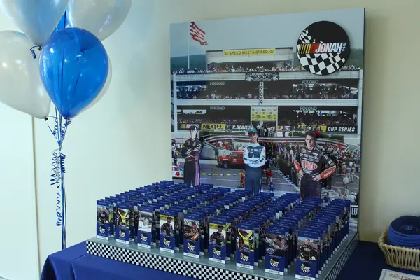 Nascar Themed Seating Card Display