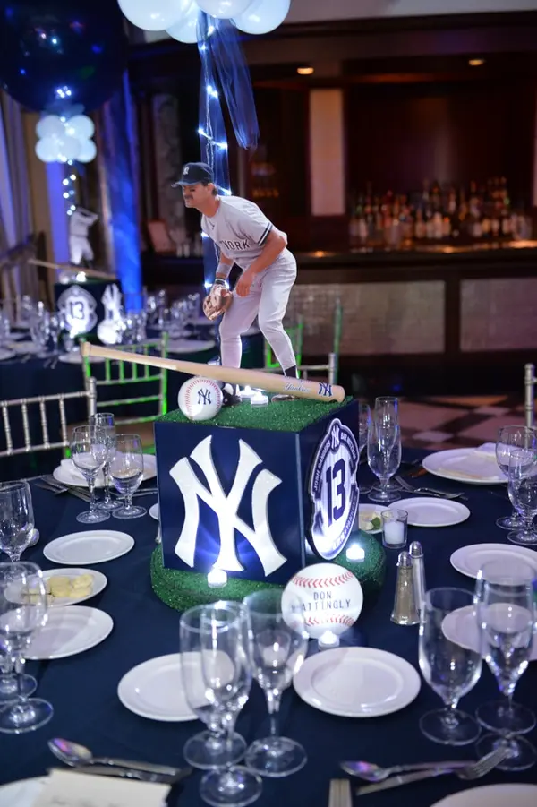 Yankees Themed Centerpiece