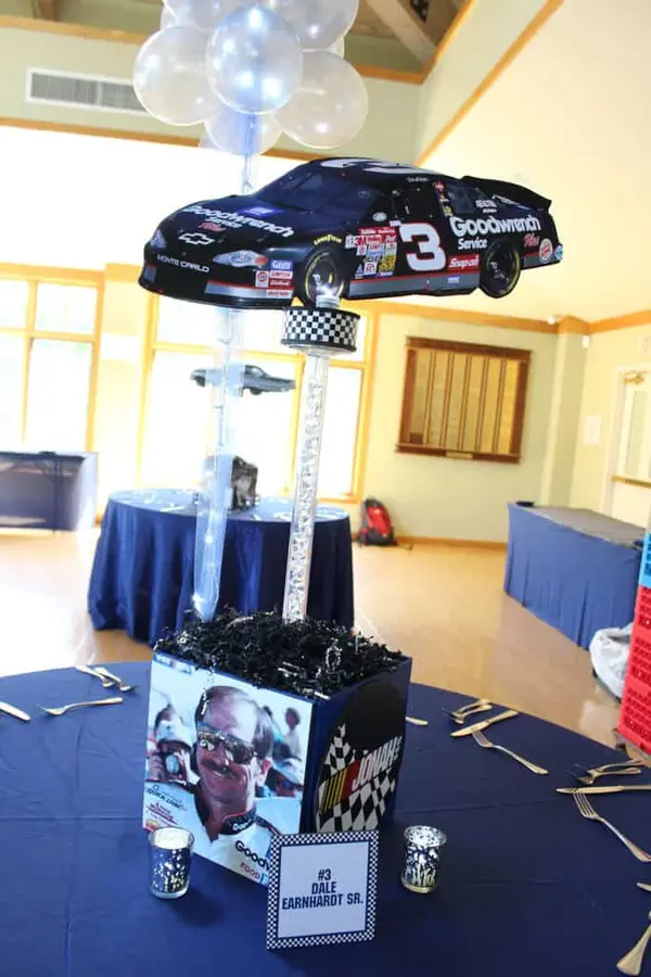 Nascar Themed Centerpiece