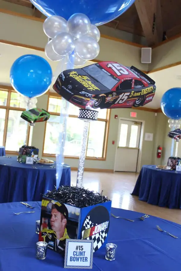 Nascar Themed Centerpiece