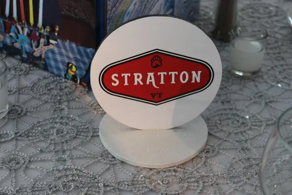 Ski Logo Table Sign
