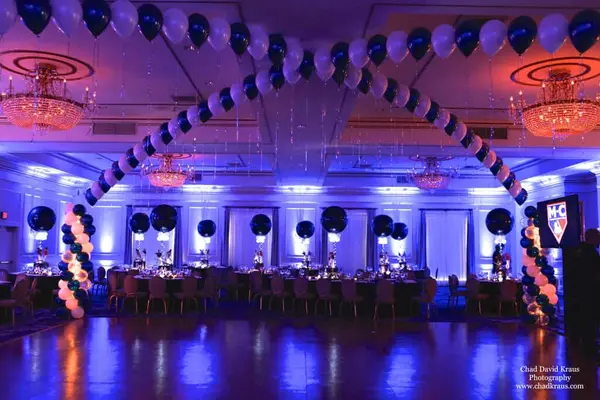 Navy and White Balloon Gazebo
