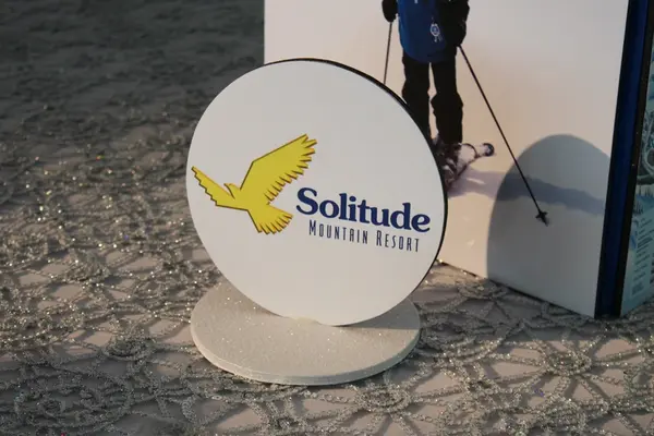 Ski Logo Table Sign