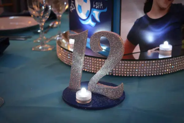 Sparkly Table Number