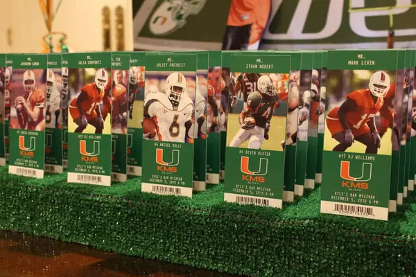 University of Miami Ticket Place Cards