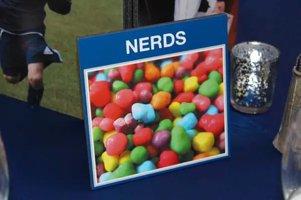 Candy Themed Table Sign