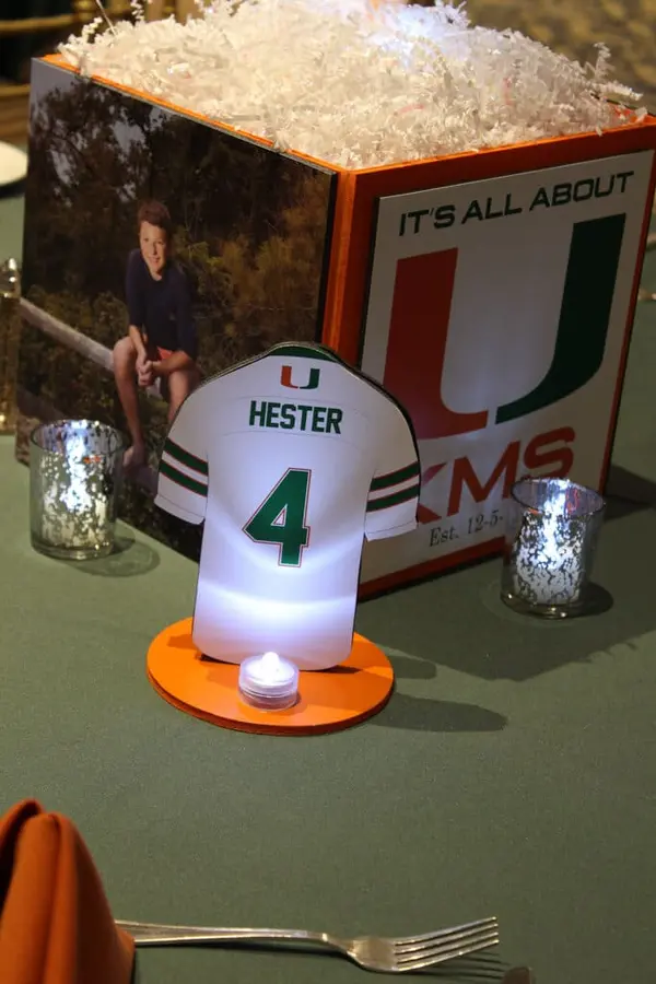 Football Jersey Table Sign