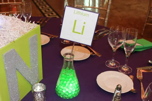 Science Flask Table Sign