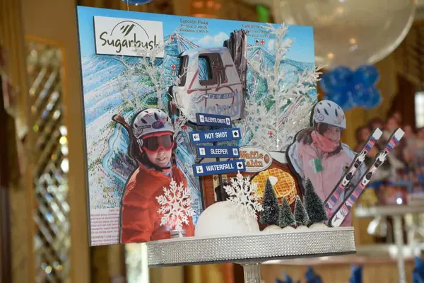 Ski Themed Diorama Centerpiece