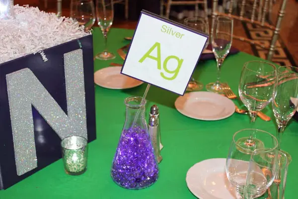 Science Flask Table Sign