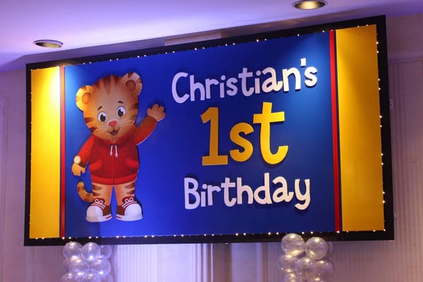First Birthday Custom Backdrop