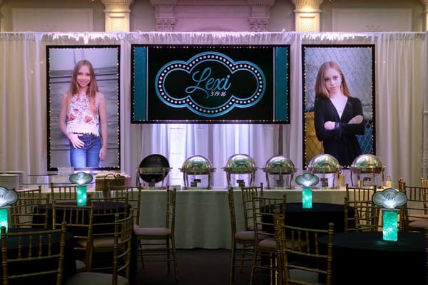 Bat Mitzvah Logo Backdrop