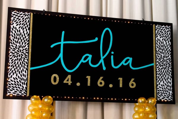 Bat Mitzvah Backdrop with Logo