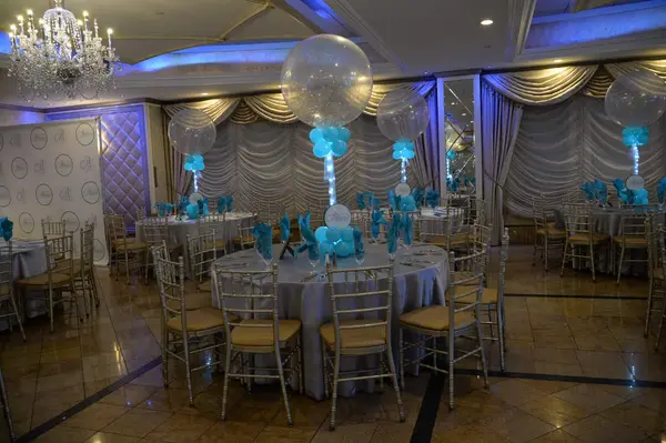Silver and Turquoise Sparkle Balloons
