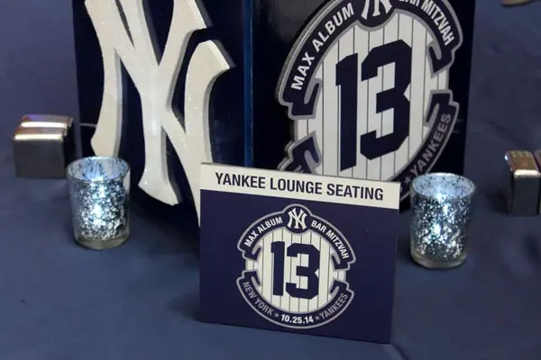 Yankees Table Sign