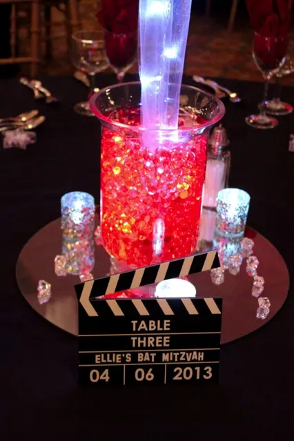 Movie Clapboard Table Sign