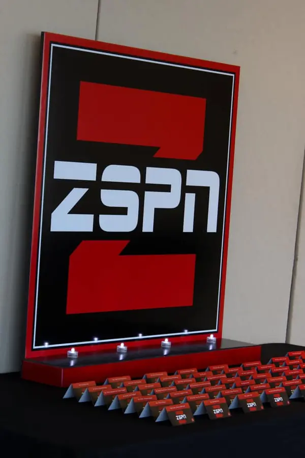 ESPN Themed Seating Card Display