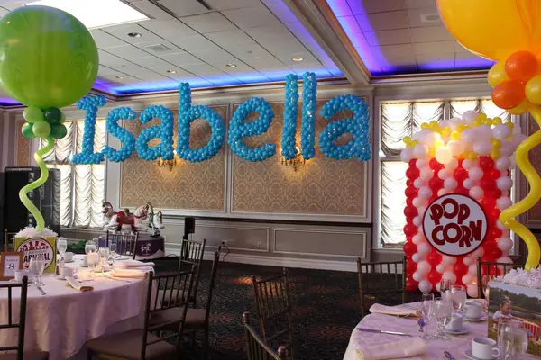 First Birthday Name in Balloons
