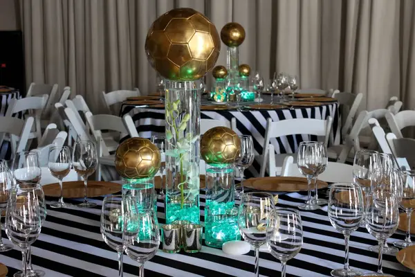 Gold Soccer Ball Centerpiece