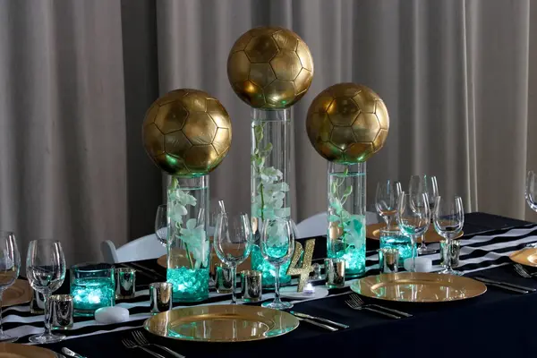 Gold Soccer Ball Centerpiece