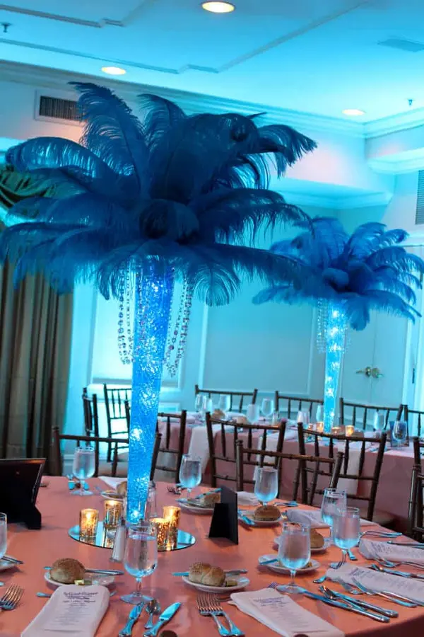 LED Feather Plume Centerpiece