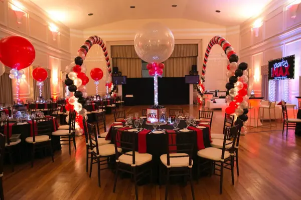 Red, Black and Silver Balloon Gazebo