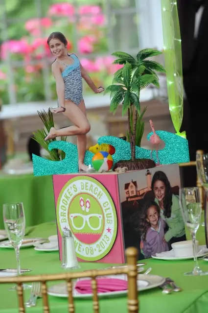 Beach Themed Photo Cube Centerpiece