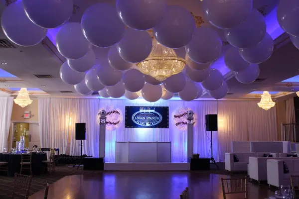 3' White Balloons on Ceiling