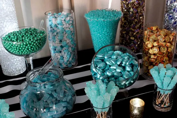 Turquoise and Gold Candy Bar