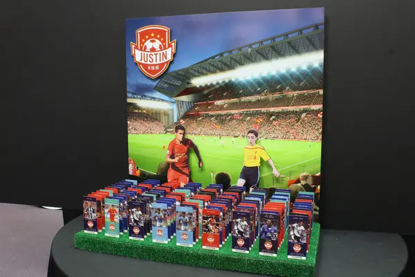 Soccer Themed Seating Card Display