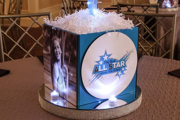 Star Themed Photo Cube Centerpiece