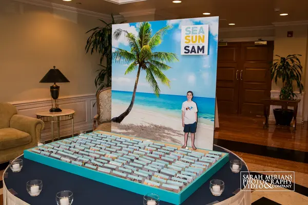 Beach Themed Seating Card Display