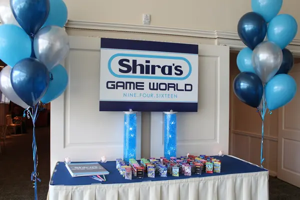 Video Game Themed Seating Card Display