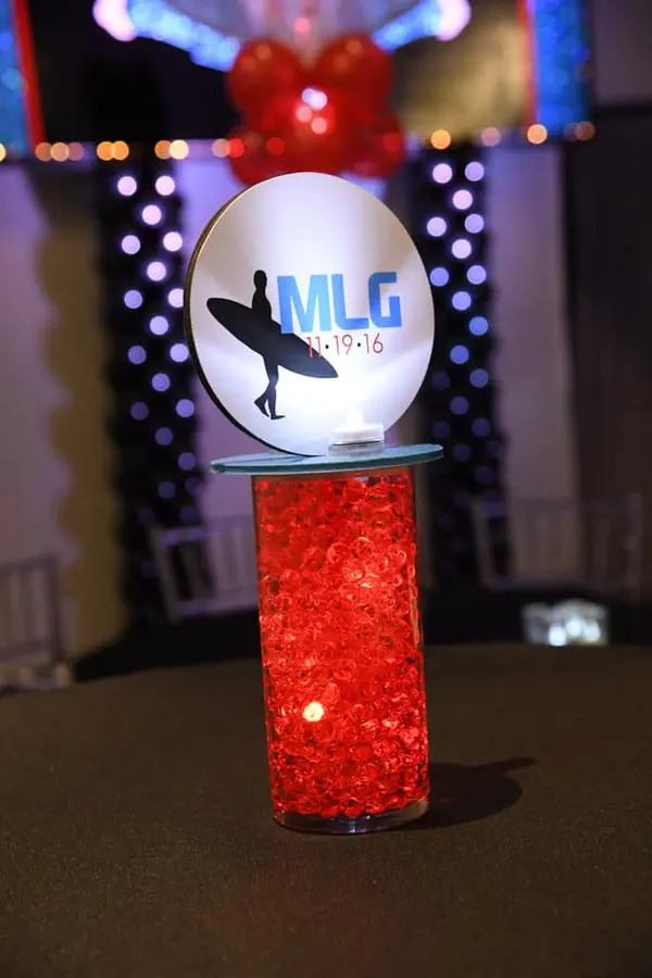 Surf Themed Logo Centerpiece