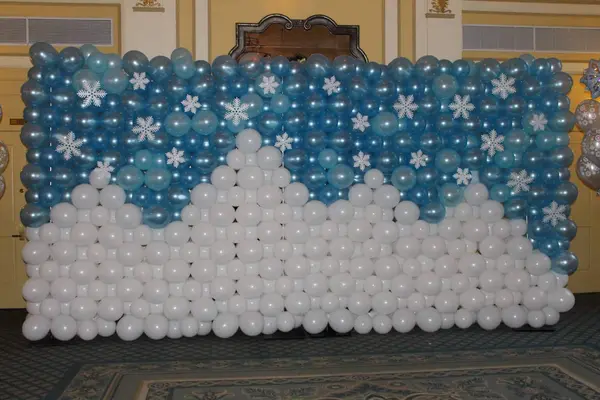 Winter Themed Balloon Wall