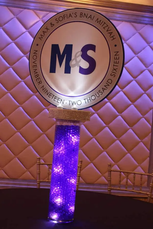 LED Centerpiece with Logo Topper